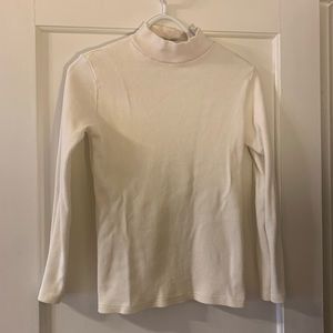 Basic white turtleneck